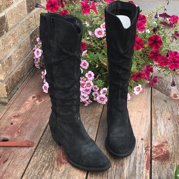 ☀️Born Barren Distressed Black Suede Tall Boot - Picture 5 of 14